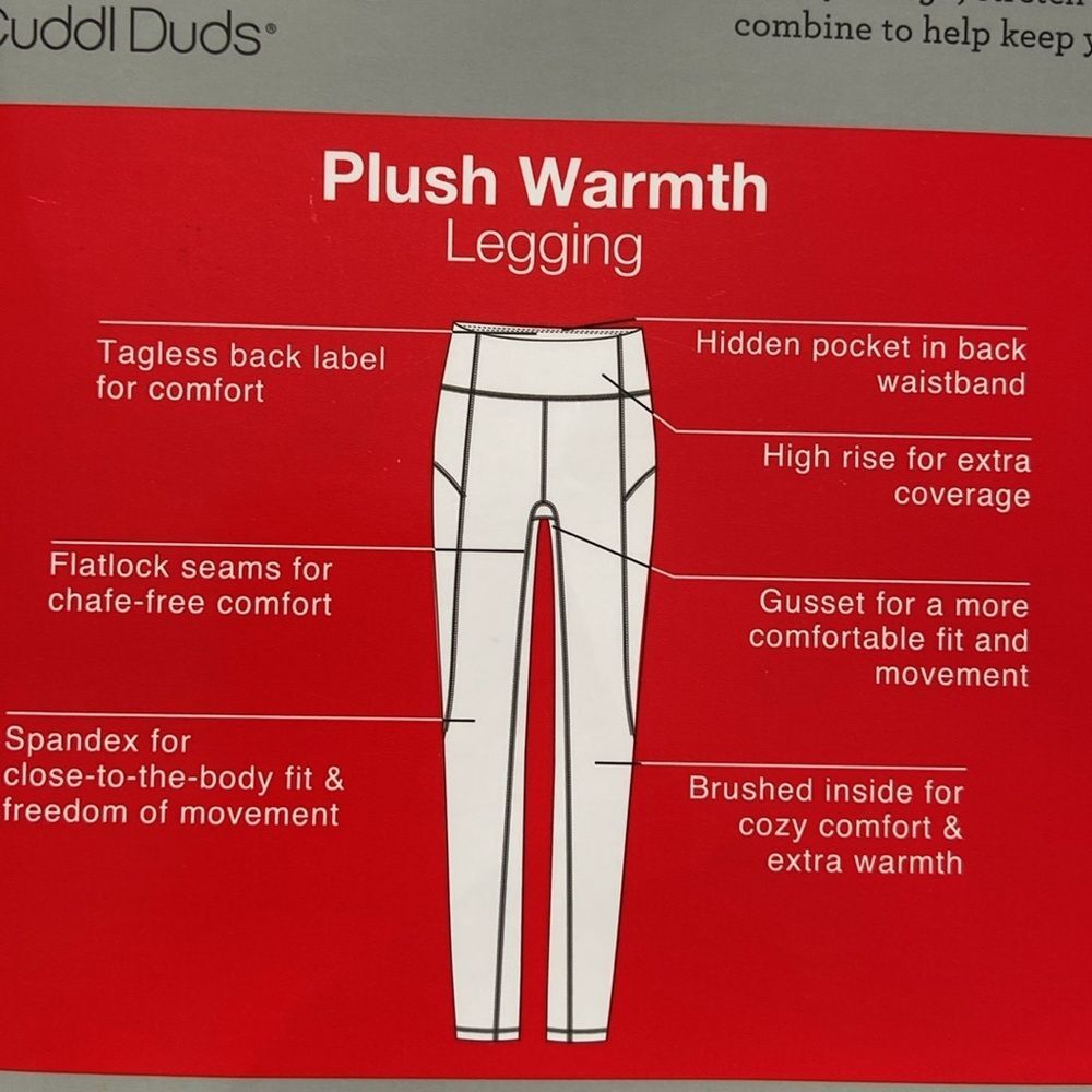 Plush Warmth Blue Denim Color High Rise Wide Waistband Brushed Leggins - Picture 5 of 6